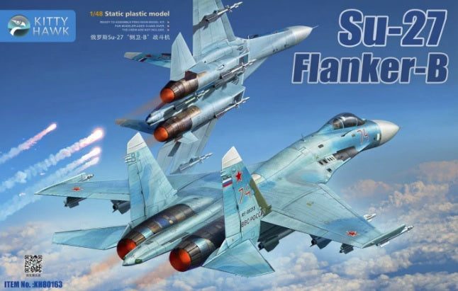 Kitty Hawk 1/48 Su-27 Flanker-B Su-27S/SK Russian Fighter Jet Model Kit KH8016364267579068802110