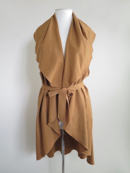 BOHO AUSTRALIA (AU) *Shawl Collar Drape Soft Overlay W Sash Tie* 8-14 Carousel 1