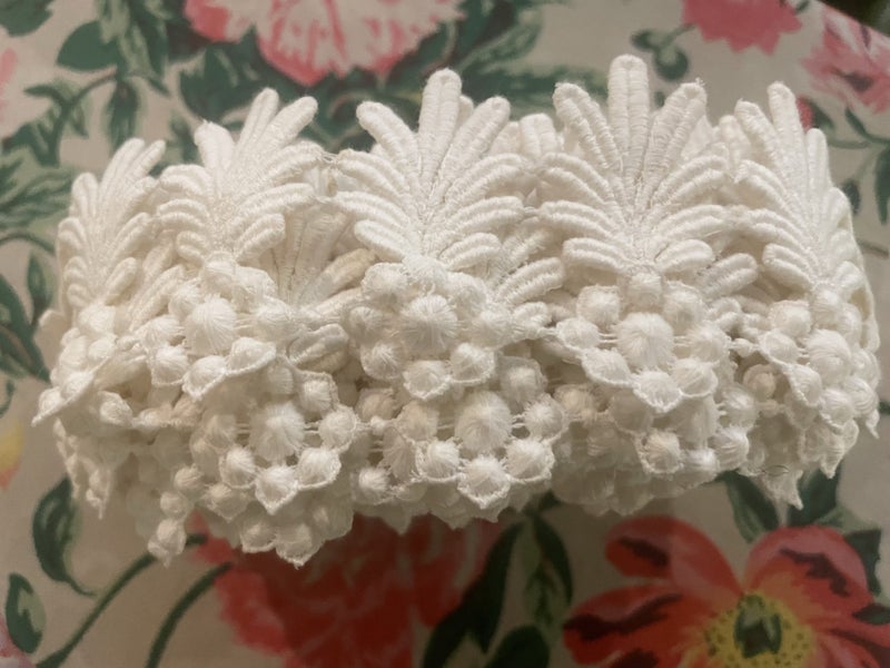 A length of gorgeous UNUSED vintage cotton lace #2 Carousel 1