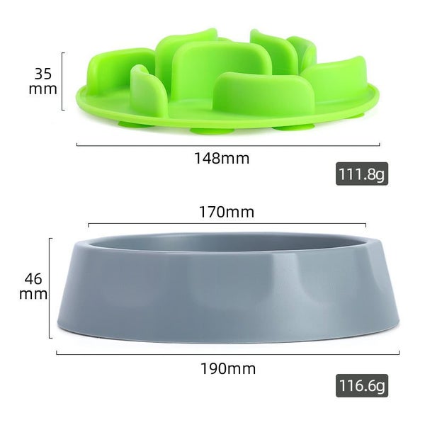 Elosung Slow Feeder Dog Bowl Set Anti Choke Puzzle Insert & For Healthy Eating H Carousel 2