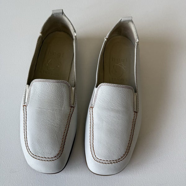 Hogl White Slip On Loafers Size 36 Carousel 1