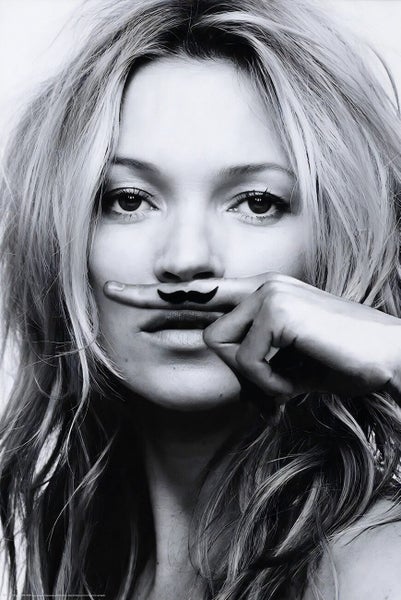 Framed $1 RESERVE 1 Panel Canvas Art Print - Kate Moss Carousel 1