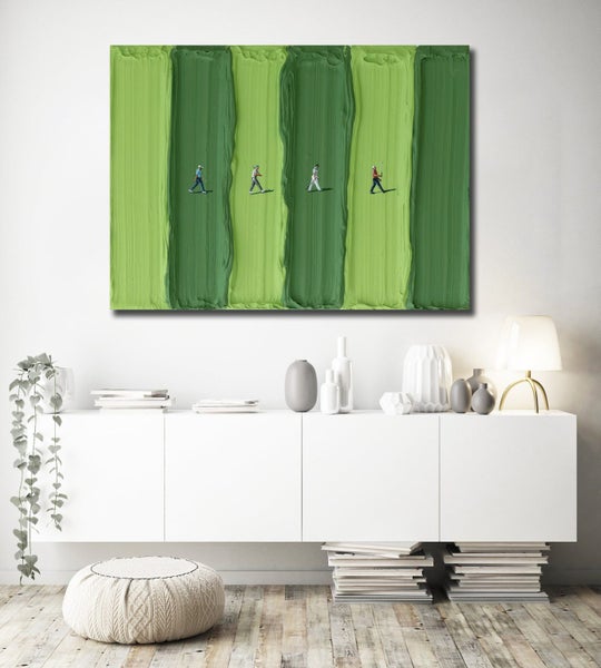 Framed $1 RESERVE 1 Panel Canvas Art Print - Golf Course Carousel 2