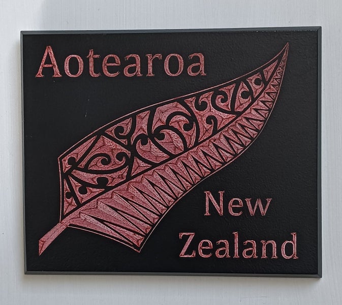 Aotearoa Fern Plaque (Laser engraved) Carousel 1