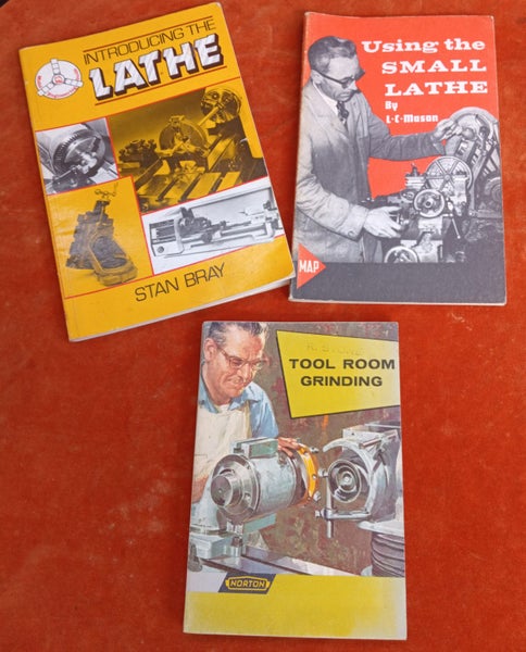 3 x Engineering Books . Small lathe & Toolroom Grinding. Instruction books. Carousel 1