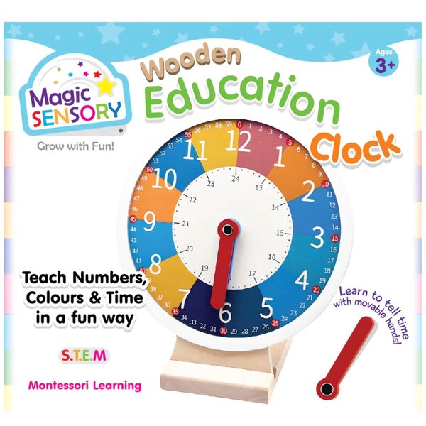 Magic Sensory Wooden Early Education Learning Clock Carousel 1