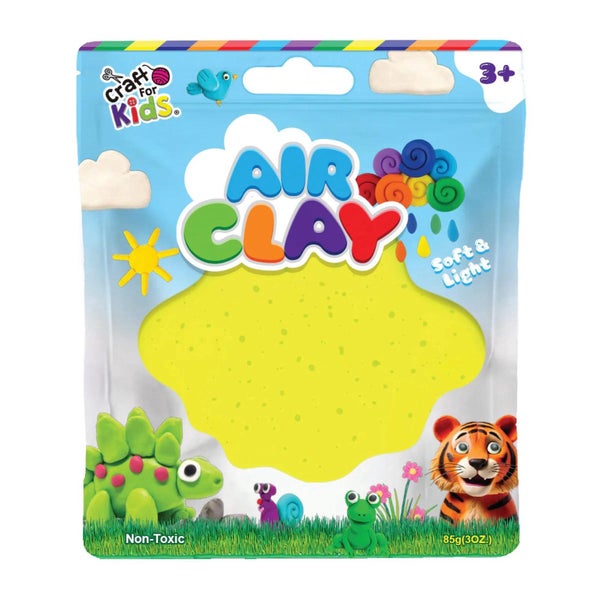 Craft For Kids Air Clay (Yellow) - 3oz Carousel 1