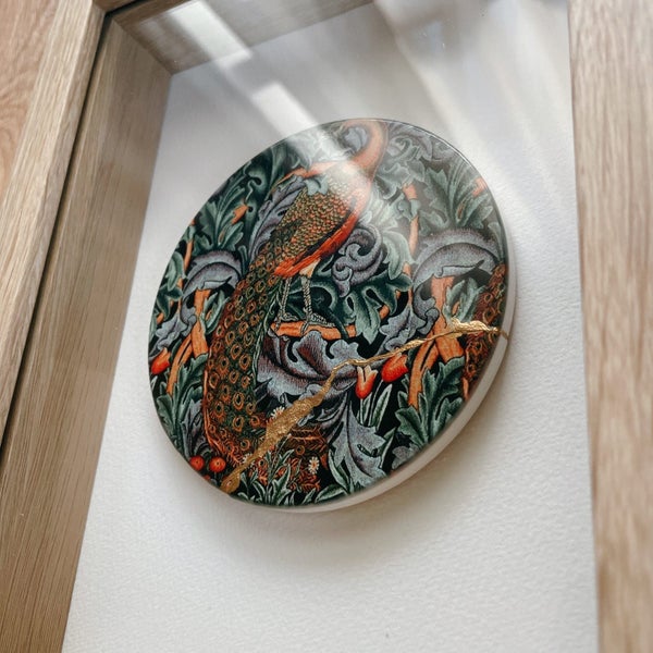 Kintsugi framed item: William Morris Peacock 07 Carousel 2