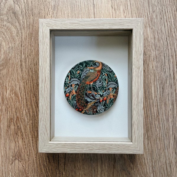 Kintsugi framed item: William Morris Peacock 07 Carousel 1