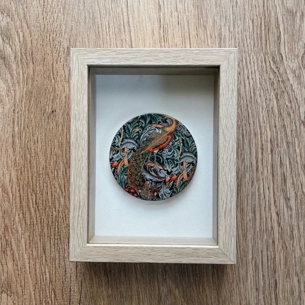 Kintsugi framed item: William Morris Peacock 05 Carousel 1