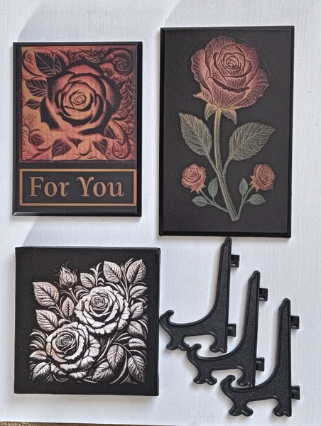 3 Pictures of Roses (Laser engravings) Carousel 1