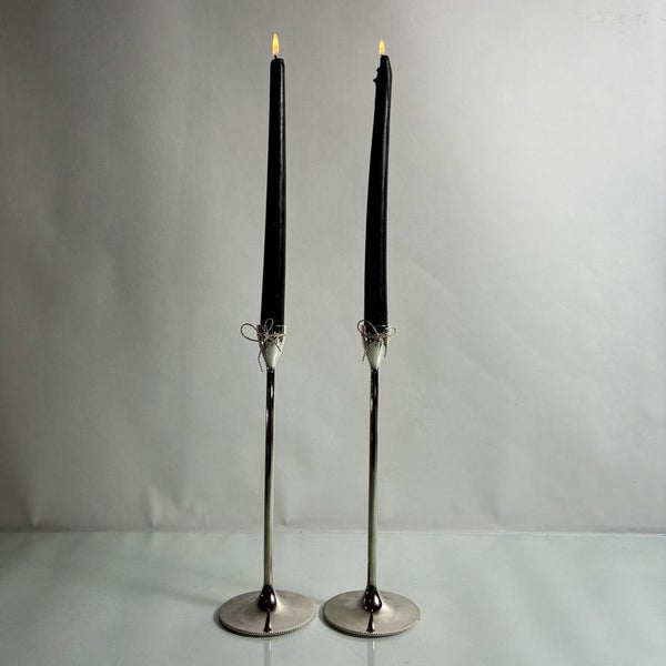 Vera Wang for Wedgwood “Love Knots” Silver-Plated Candle Holders – Pair Carousel 1