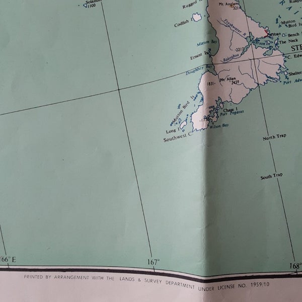 Vintage road map of South Island of New Zealand Carousel 4