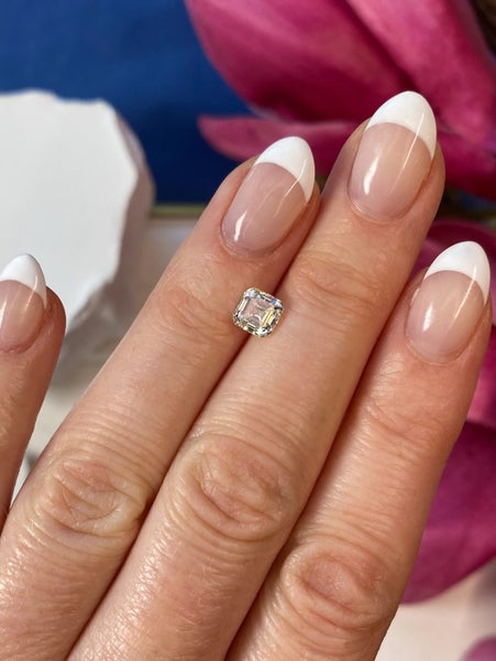 $1RES ~ $1395 Retail * 1.01ct White Diamond Asscher Cut Carousel 1