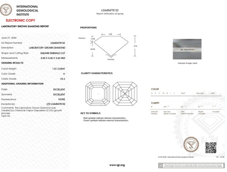 $1RES ~ $1395 Retail * 1.01ct White Diamond Asscher Cut Carousel 10