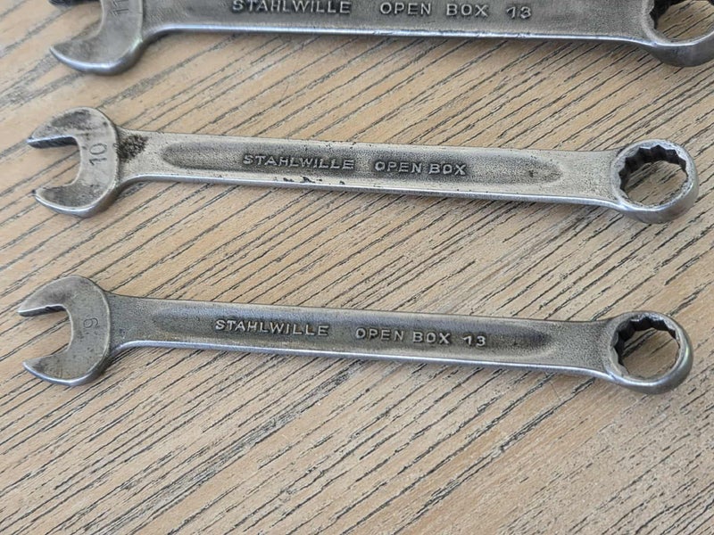 Vintage Stahlwille Metric Combination 9mm ~ 17mm Open Box Spanners - Set of 8 Carousel 2