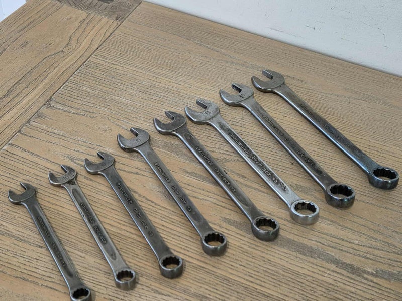 Vintage Stahlwille Metric Combination 9mm ~ 17mm Open Box Spanners - Set of 8 Carousel 1