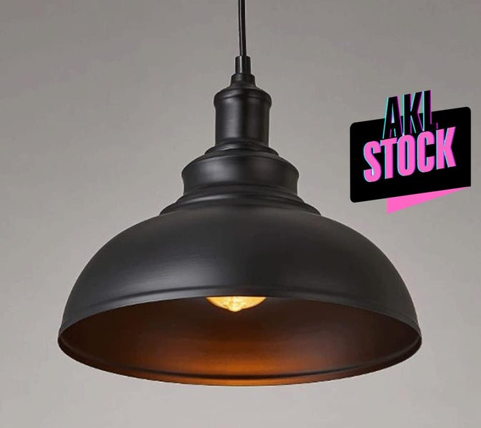 Black Pendant Light Industrial Fixtures Metal Hanging Ceiling Light Carousel 1