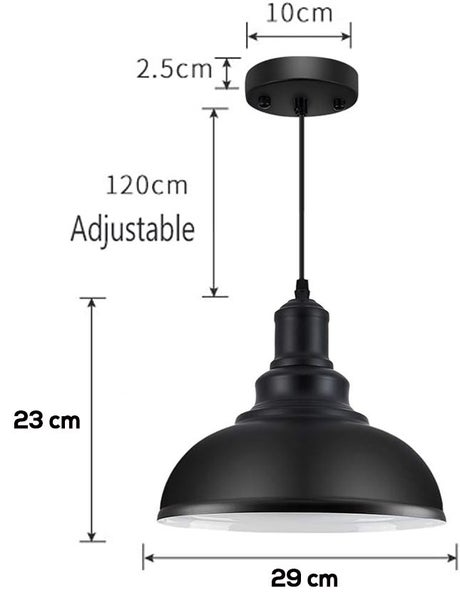 Black Pendant Light Industrial Fixtures Metal Hanging Ceiling Light Carousel 2