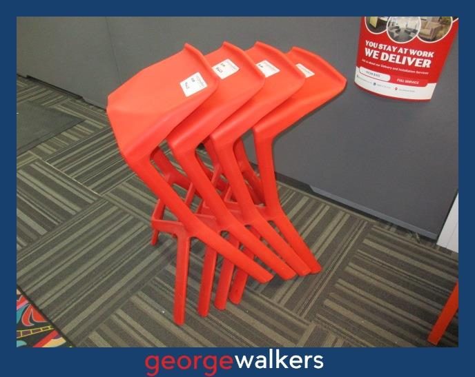 PR6223 Red Polypropylene Barstool Carousel 2