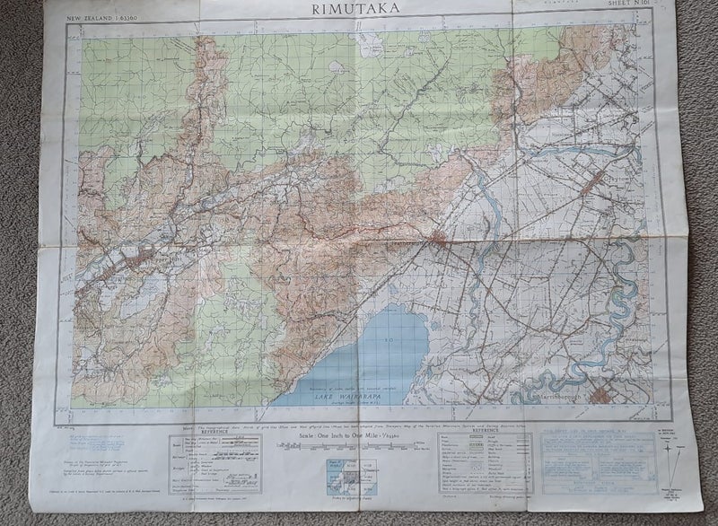 Vintage topographical map of Rimutaka Carousel 1