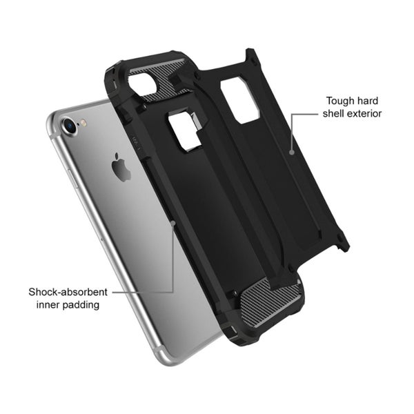 iPhone SE (3rd/2nd Gen)/8/7 Rugged Case - Black Dual Layer Protection Carousel 2