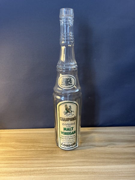 CHAMPIONS CELEBRATED PURE MALT VINEGAR - KNIGHT ON HORSE - RARE OLD BOTTLE c1900 Carousel 1
