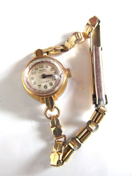 VINTAGE GOLD PLATED HAFIS 17 JEWEL LADYS WRIST WATCH Carousel 4