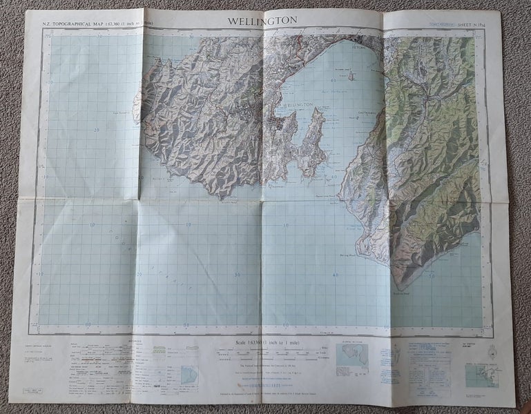 Vintage topographical map of Wellington Carousel 1