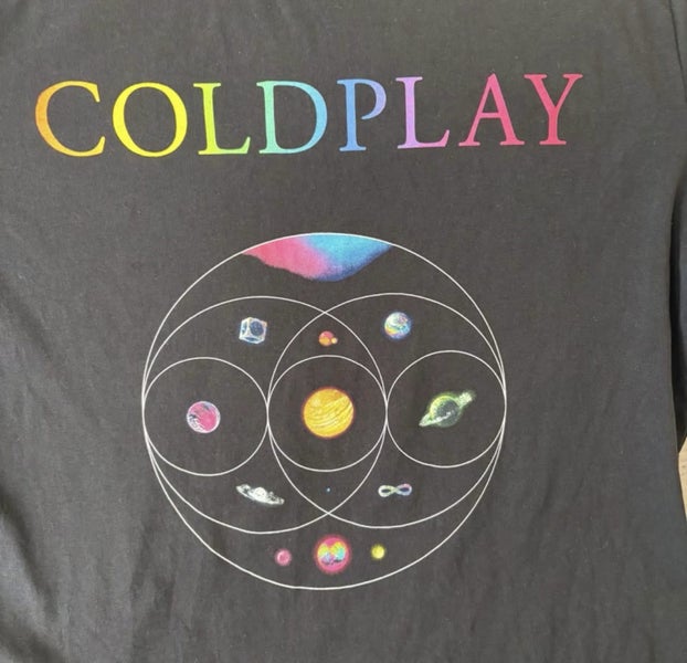 $1 Reserve Coldplay Shirt - MUSIC OF THE SPHERES WORLD TOUR 2024 TEE - BLACK63964580454401112