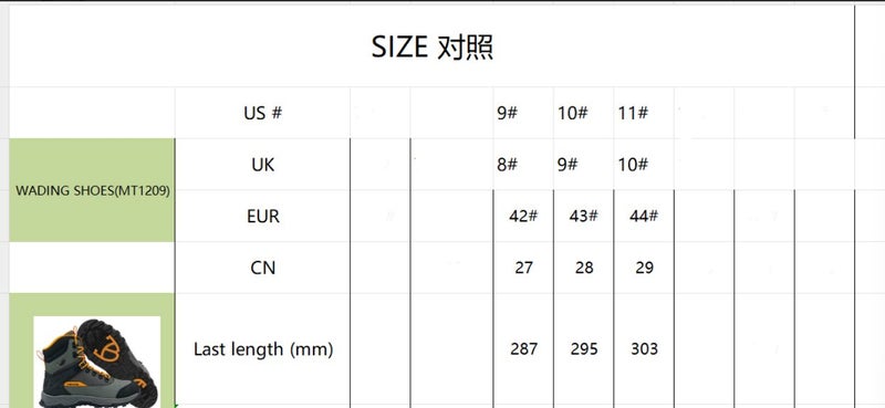 8FANS Men’s Wading Boots with Steel Nail Grip, Lightweight Wader Shoes Carousel 2