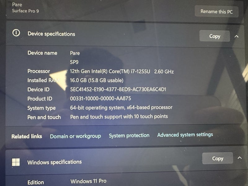 Microsoft Surface Pro 9 - i7 (512GB)63965537349890114