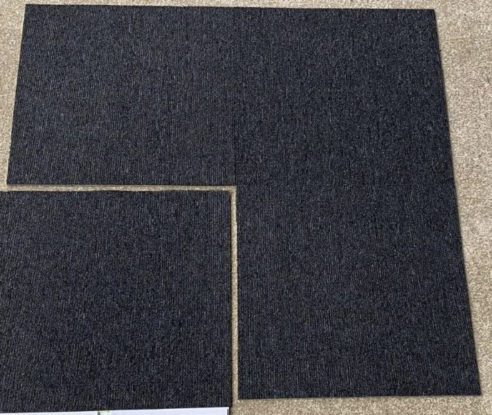 Polyvinyl Chloride Pvc Backing Pp Carpet Tile 50x50cm Black/Dark Grey Carousel 3