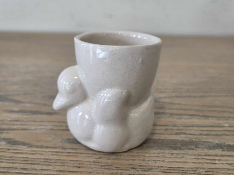 Early Crown Lynn White Duck Egg Cup Carousel 1