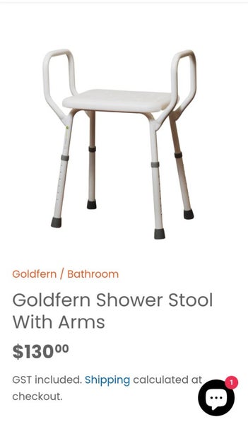 Goldfern Shower Stool With Arms -As New Condition Carousel 2