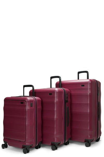 Explorer Luna-Air 55cm Front Access, 63cm & 74cm Hardside Luggage Set Merlot Carousel 1