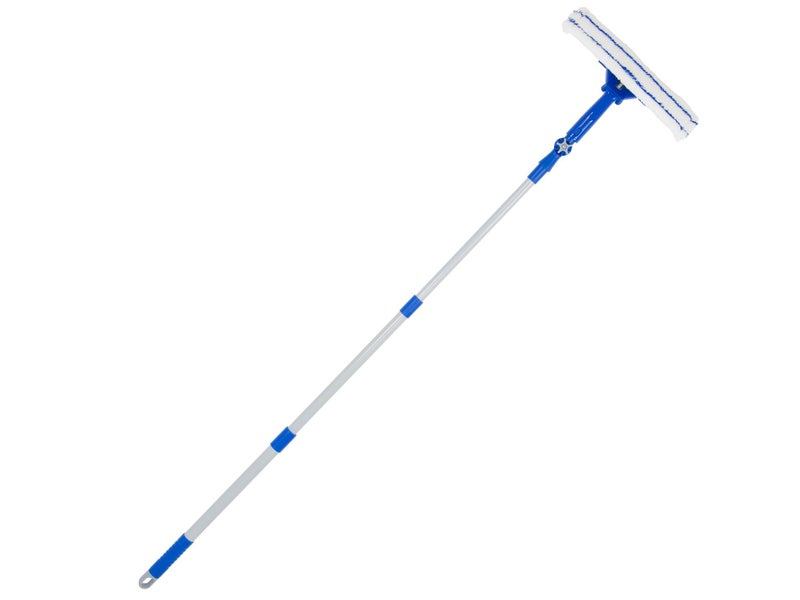 2-in-1 Window Cleaner Set with Pole, Squeegee & Scrubber Carousel 1