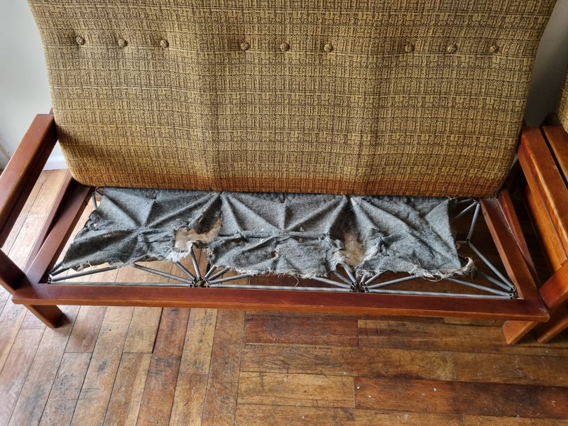 NZ Made Mid century 3 seater sofa & armchairs Carousel 7