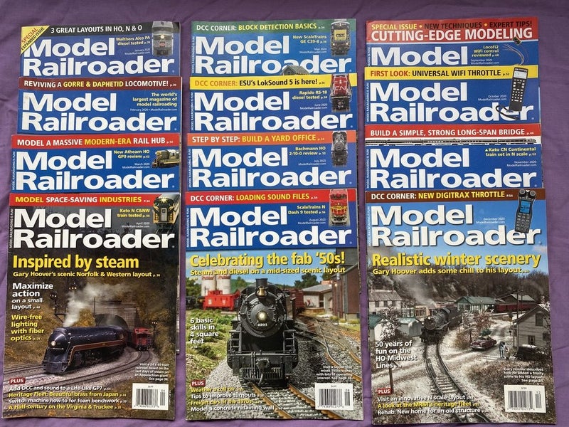 22 x years of Model Railroader Magazine Carousel 1