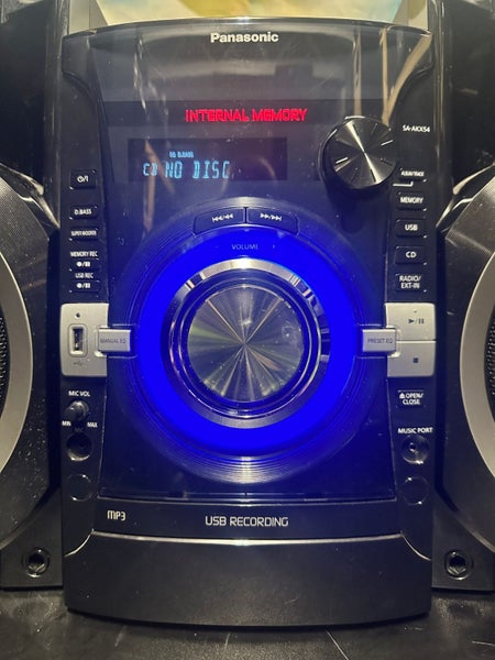 Panasonic SA-AKX54 CD/MP3 Player Stereo System USB AUX Bluetooth 850W RMS Carousel 2