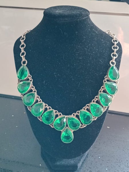 Estate Sale - Sterling Silver Green Tourmaline Necklace Carousel 4