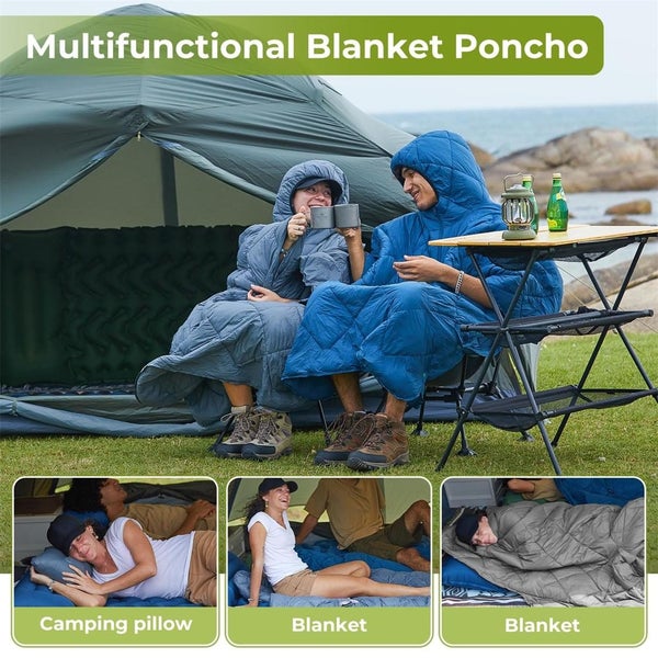 Atepa Murano Camping Poncho - Grey Carousel 8