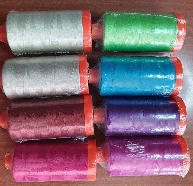 8 Reels Aurifil Mako 50 Weight Cotton Thread Carousel 1