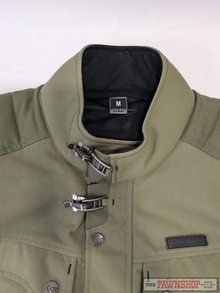 IXON Exhaust Canvas Motorcycle Style Jacket Khaki Size Men's Medium ~ Tidy Carousel 2
