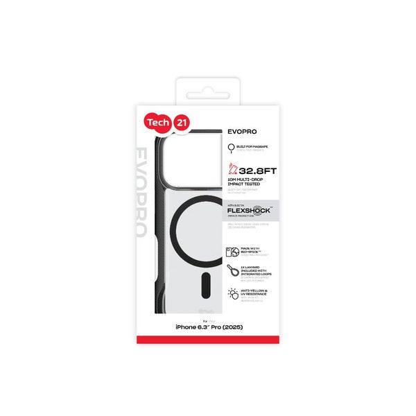 Tech21 EvoPro MagSafe Case for iPhone 17 Pro- Clear/Black Carousel 3