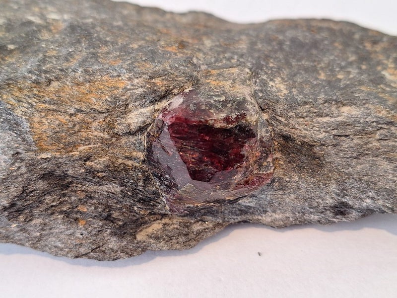 Stones rocks polished stones. Garnet in a rock Carousel 8