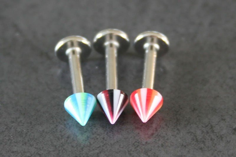 Stripy Beach Ball Cone Labrets **Sale** Carousel 1