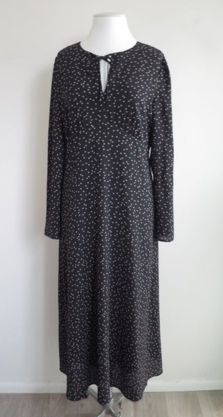 SEED HERITAGE *Stylish Spotted L/Sleeves Maxi Length Dress* 12 Carousel 1