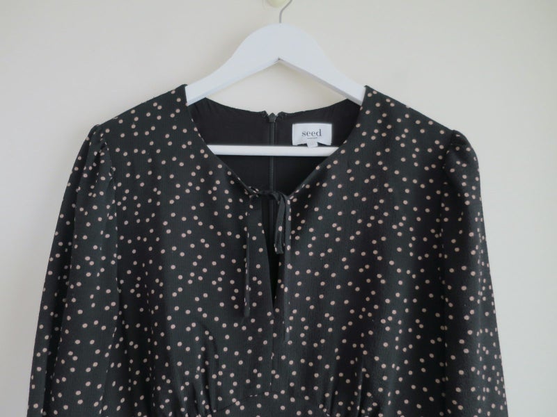 SEED HERITAGE *Stylish Spotted L/Sleeves Maxi Length Dress* 12 Carousel 2