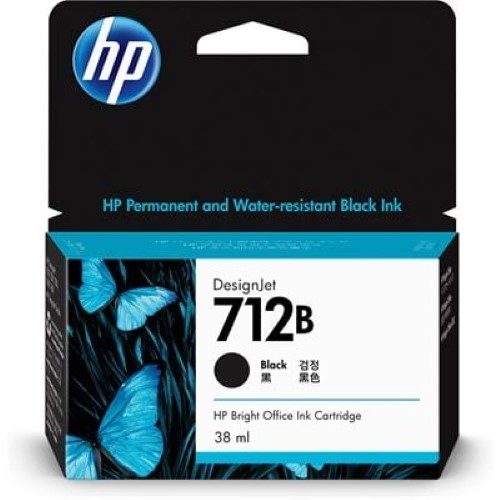 HP 712B 38-ml Black DesignJet Ink Cartridge (3ED28A) Carousel 1